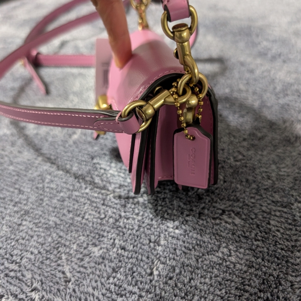 Coach Pink Leather Crossbody Bag - Picture 6 of 7